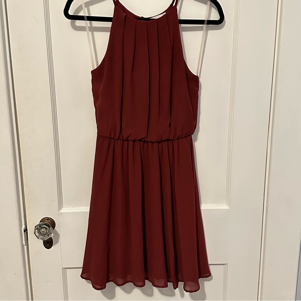 LUSH Maroon Cocktail Dress sz M